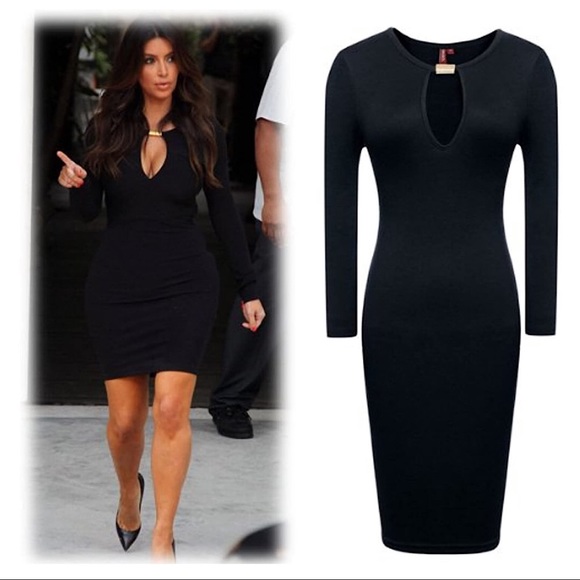 Dresses & Skirts - NWOT Bodycon Dress with Keyhole